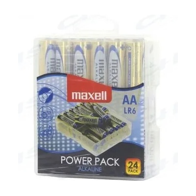 Maxell Алкални батерии Power Pack LR-6 AA 24бр. в прозрачна пластмасова кутия 790269.04. CN (790269.04.CN)