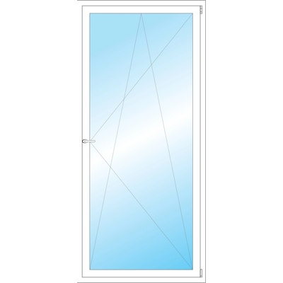 OKNA HNED Plastové okno 96x210 cm (960x2100 mm) bílé otevíravé a sklopné pravé