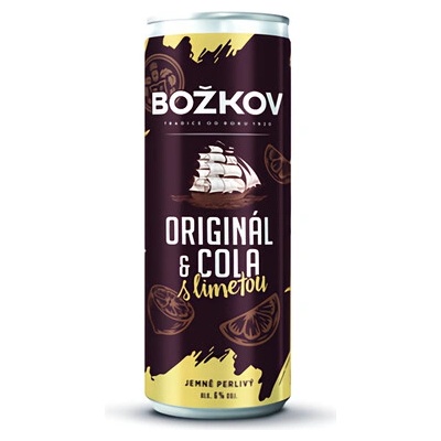 Božkov Originál & Cola s limetkou 6% 0,25 l (plechovka)