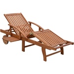 Garden Pleasure Кафяв градински шезлонг от масивно дърво Beverly Hills - Garden Pleasure (985165)
