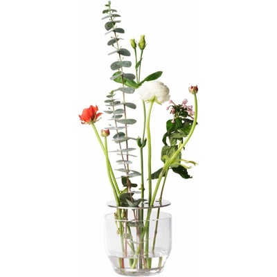 Fritz Hansen Váza IKEBANA 13 cm, striebro, sklo