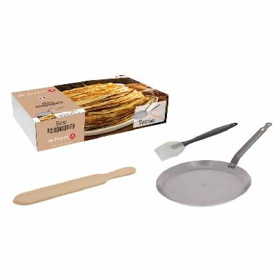 Panvica na lievance MINERAL B 26 cm, s naberačkou a štetcom, de Buyer