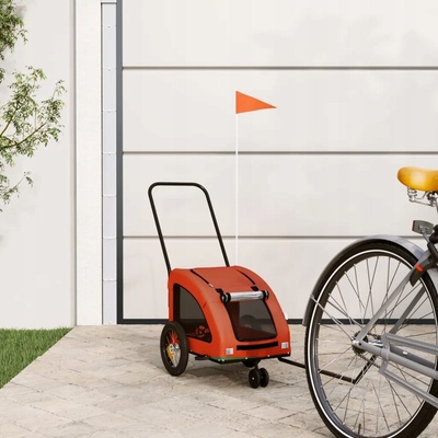 VidaXL Príves na bicykel pre zvieratá, tkanina Oxford a železo