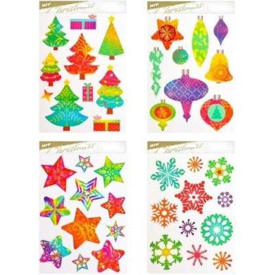 UNIPAP okenní fólie vánoce glitr VA024 20 x 30 cm 8886077 173061