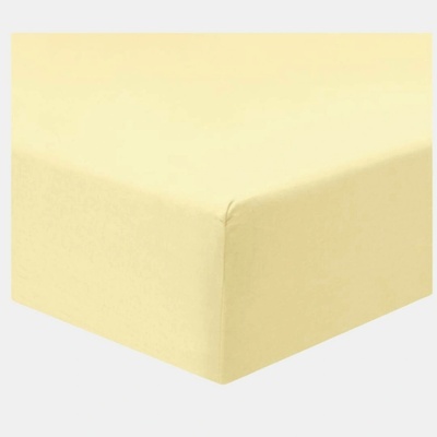 TiaHome Prostěradlo jersey světle žluté 90x200