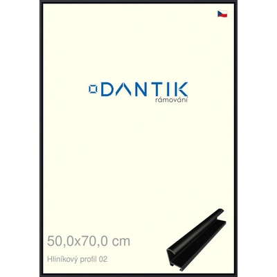 DANTIK rám na obraz 50 x 70 Černá matná