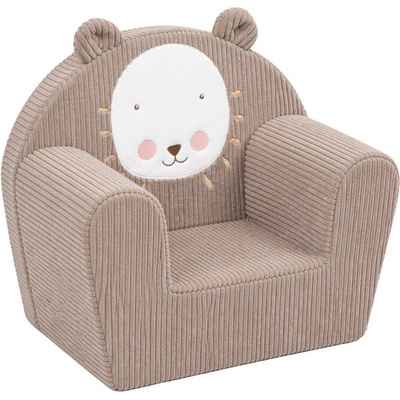 New Baby Detské manšestrové kreslo Lev