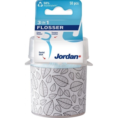 Jordan Flosser dentální párátka nit párátko škrabka 3 v 1 50 ks – Zbozi.Blesk.cz