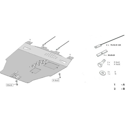 Kryt pod motor HONDA CIVIC VI Saloon all - Plech - 8595698040169