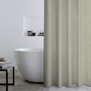 Catherine Lansfield Завеса за душ 180x180 cm Stripe - Catherine Lansfield (BR/57778/W/SCT/GR)