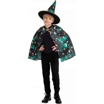 GoDan Костюм на зелен магьосник - наметало, шапка, 110/120 см (sl-zi11)