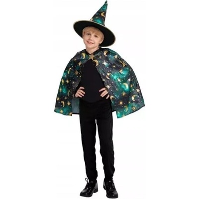 GoDan Костюм на зелен магьосник - наметало, шапка, 110/120 см (sl-zi11)