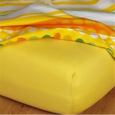 Dadka plachta jersey tmavo žltá 60x120x10