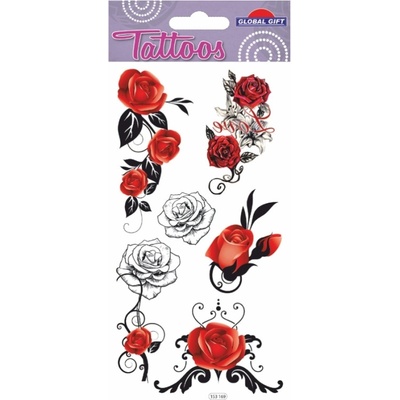 Global Gift samolepky GG TT 153169 red roses 526656