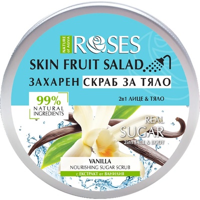 Nature of Agiva 2v1 cukrový peeling s vanilkou fruit saladd 200 ml