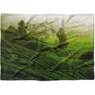 Impar fleece deka Zelené pole Podšití beránkem NE 200x140