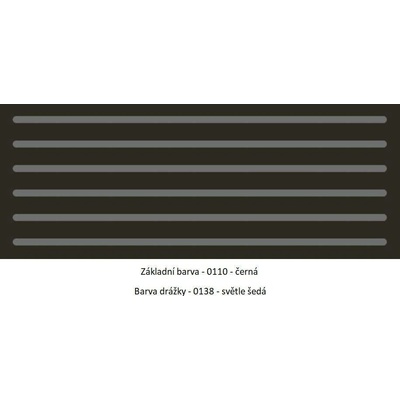 Dollken Schodová PVC hrana TK New Generation A 40, 250cm 0110/0138 černá/sv. šedá u