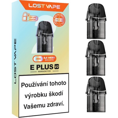 Lost Vape E Plus V2 cartridge 0,6ohm 2 ml 3 ks