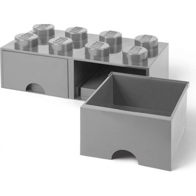 LEGO® úložný box 8 s šuplíkem 25 x 50 x 18 cm šedá