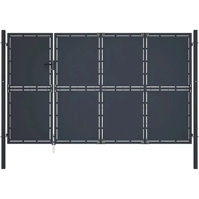 vidaXL Zahradní brána ocel 350 x 175 cm antracitová