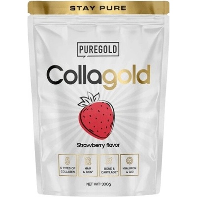 PureGold Collagold + kys. hyalurónová jahodova 300 g