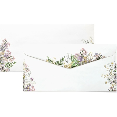 Galeria Papieru Ozdobné obálky - DL, 120 g/m2, motiv šeříku, 10 ks