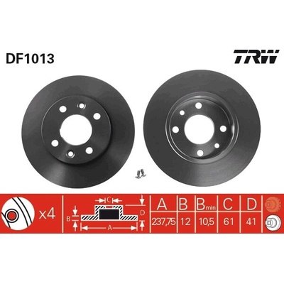 Brzdový kotúč TRW DF1013