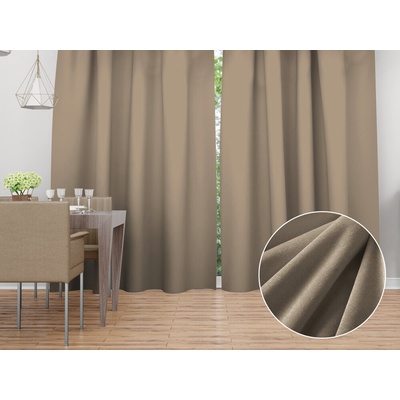 Biante Zamatový záves Velvet Prémium SVP-030 Sivobéžový - šírka 135 cm 135x240 cm