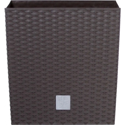 Prosperplast Květináč s vkladem Rato Low 26,2 cm umbra
