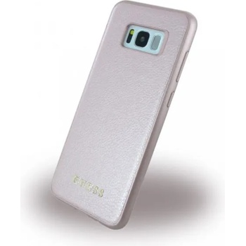 GUESS Iridescent Leather Hard Case Samsung Galaxy S8+ silver