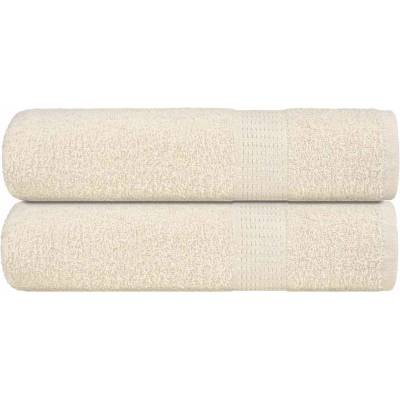 vidaXL Кърпи за ръце FROGN 2 бр. кремави 50x100 см 360 г/м2 (136998)