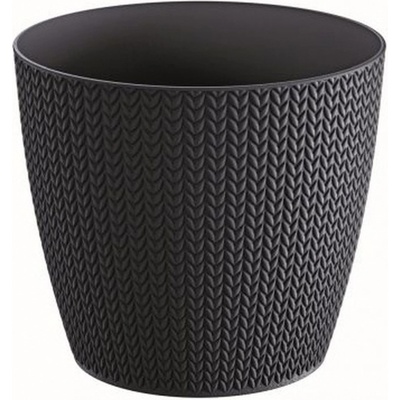 Prosperplast WHEATY Květináč 21,8 cm antracit