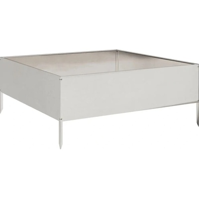 VidaXL Květináč nerezová ocel bílý 100 cm x 100 x 25 cm