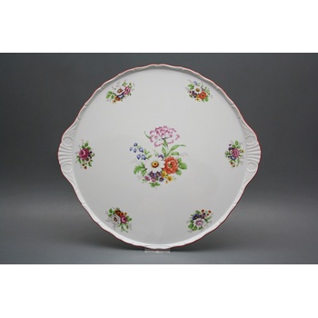 Bohemia Porcelán 1987 Dortový talíř 30,5cm Verona Míšeňská kytice FCL