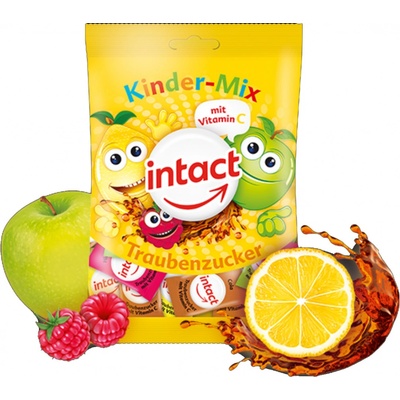 Intact Kinder Mix Multivitaminové pastilky hroznový cukr 75 g