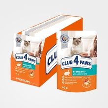 CLUB 4 PAWS Premium pre STERILIZOVANÉ MAČKY S KRALIKOM 24 x 80 g