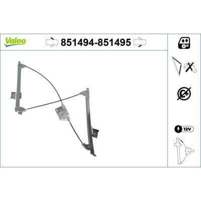 Mechanizmus zdvíhania okna VALEO 851494