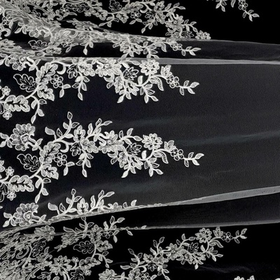 Krajka Bordúra - Bílá