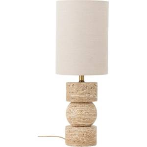 Bloomingville Каменна настолна лампа в естествен цвят с текстилен абажур (височина 53 cm) Marci - Bloomingville (82063214)