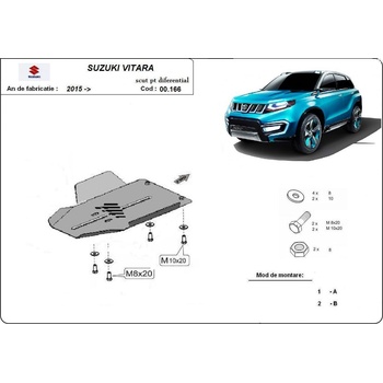 Scut Motor - Румъния Метална кора под заден диференциал suzuki vitara от 2015 (73837)