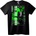 NOONEBRAND Тениска Cyberpunk Аниме Неоново Зелено - 2XL, Black