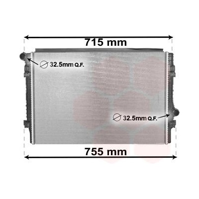 Chladič, chlazení motoru VAN WEZEL 58002336
