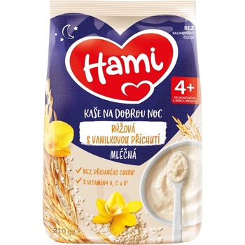 Hami mliečna kaša ryžová vanilková na dobrú noc 210 g