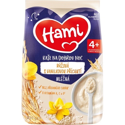 Hami mliečna kaša ryžová vanilková na dobrú noc 210 g