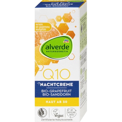 alverde Naturkosmetik Q10 pleťový noční krém 50 ml