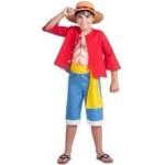 One Piece Маскировъчен костюм за деца One Piece Luffy (5 Части) Размер 7-9 години