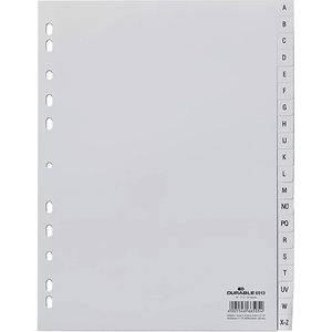 DURABLE Регистър durable пластмасов международен печат a/4 a-z 20 част сив 651310 (651310)