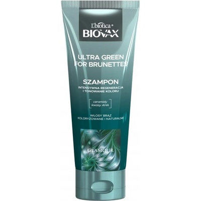 L'biotica Biovax Glamour Ultra Green for Brunettes šampon na vlasy 200 ml