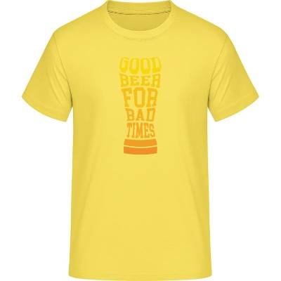 E190 tričko Dobré pivo na zlé časy Sluneční žlutá