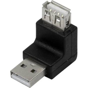 LogiLink Преходник LogiLink, USB 2.0 A(м) към USB 2.0 A(ж), черен (AU0027)